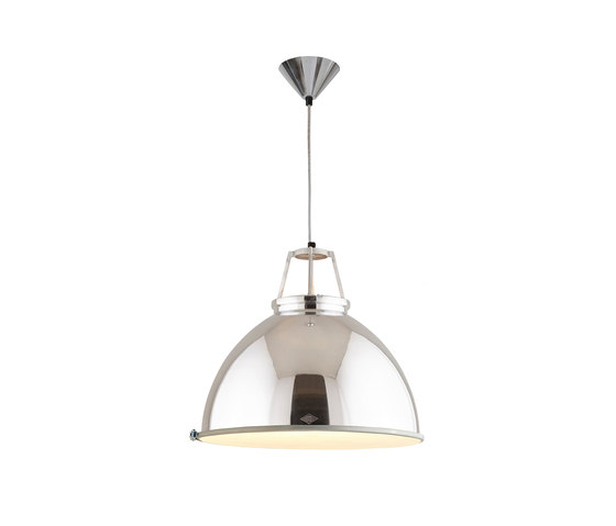Titan Size 5 Pendant Light, Natural Aluminium with Etched Glass | Lampade sospensione | Original BTC
