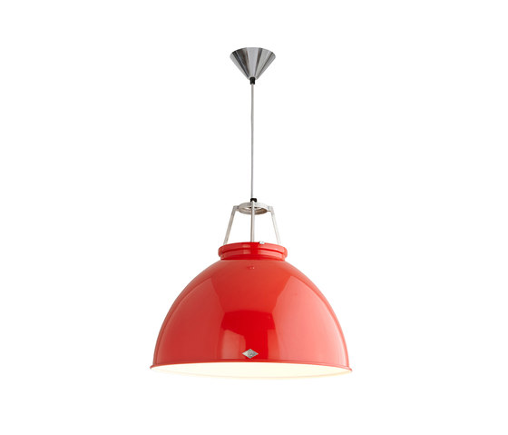 Titan Size 5 Pendant Light, Red/White Interior | Lámparas de suspensión | Original BTC