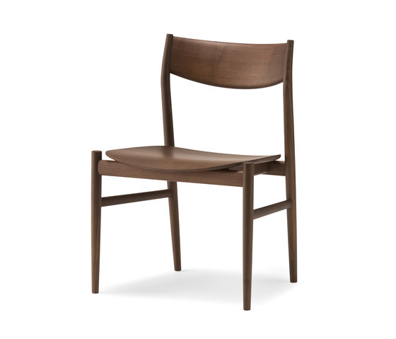 KAMUY Armless Chair wood seat | Sedie | Conde House