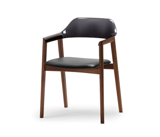 TEN Armchair Black Resin Back upholstered seat | Sedie | Conde House