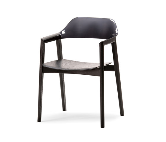 TEN Armchair Black Resin Back wood seat | Stühle | Conde House