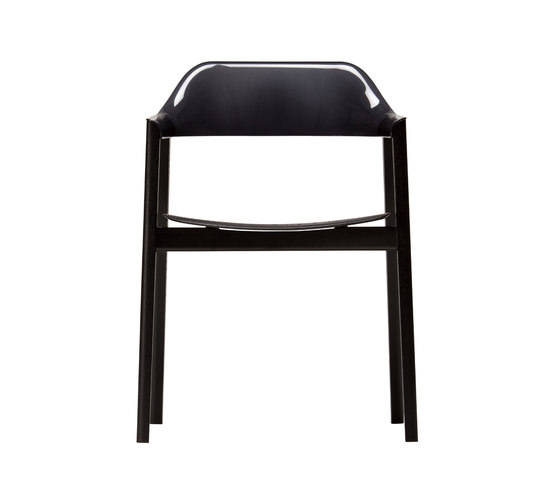 TEN Armchair Black Resin Back wood seat | Chairs | Conde House