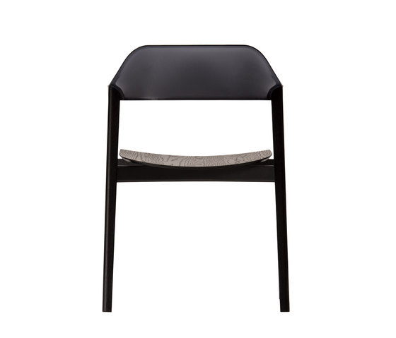 TEN Armchair Black Resin Back wood seat | Sillas | Conde House
