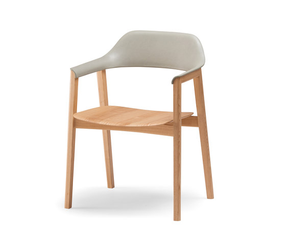 TEN Armchair Upholstered Back wood seat | Chaises | Conde House