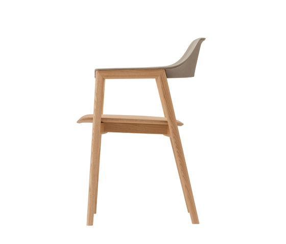 TEN Armchair Upholstered Back wood seat | Sedie | Conde House