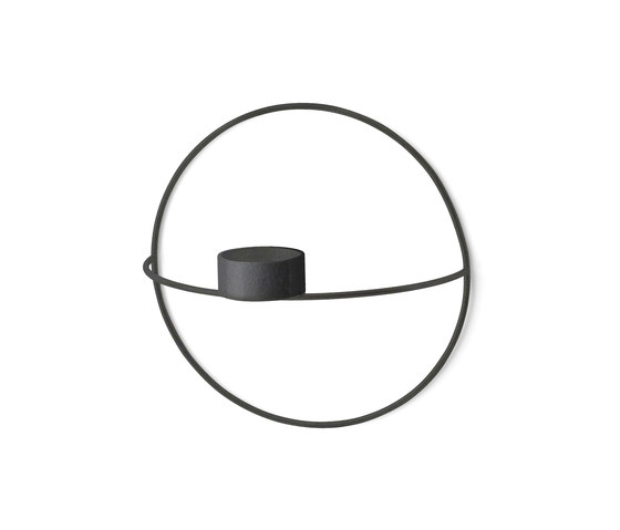 POV Circle Tealight Holder | S Black | Bougeoirs | Audo Copenhagen