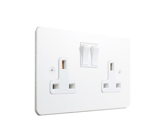 Painted double 13amp socket by Forbes & Lomax | British sockets