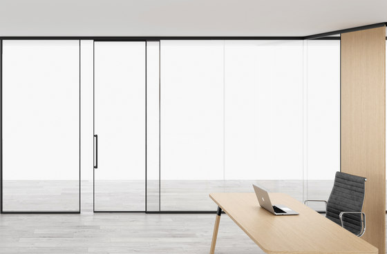 A65 Glass wall partition with sliding door |  | ALEA