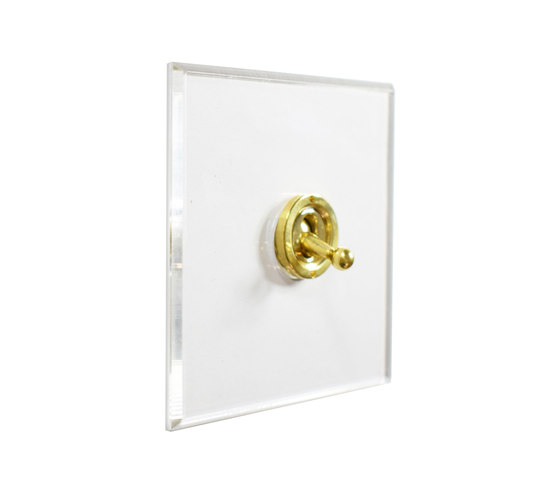 Invisible Lightswitch® with Unlacquered Brass dolly | Interruttori leva | Forbes & Lomax