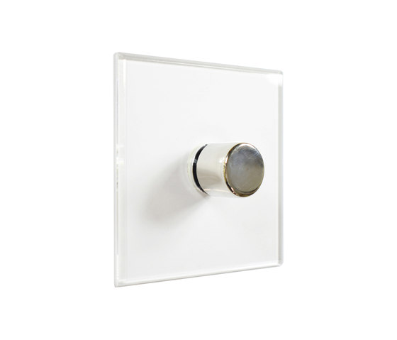 Invisible Lightswitch® with Nickel Silver rotary dimmer | Rotary switches | Forbes & Lomax