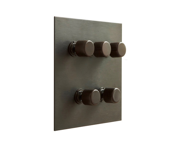 Antque Bronze five gang rotary dimmer | Rotary switches | Forbes & Lomax