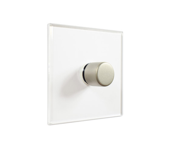 Invisible Lightswitch® with Satin Nickel rotary dimmer | Interruptores rotatorios | Forbes & Lomax