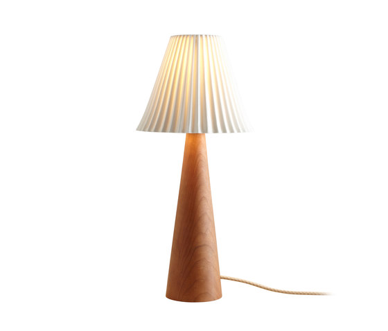Cecil Table Light, Cherry Cone, Sand and Taupe Braided Cable | Luminaires de table | Original BTC