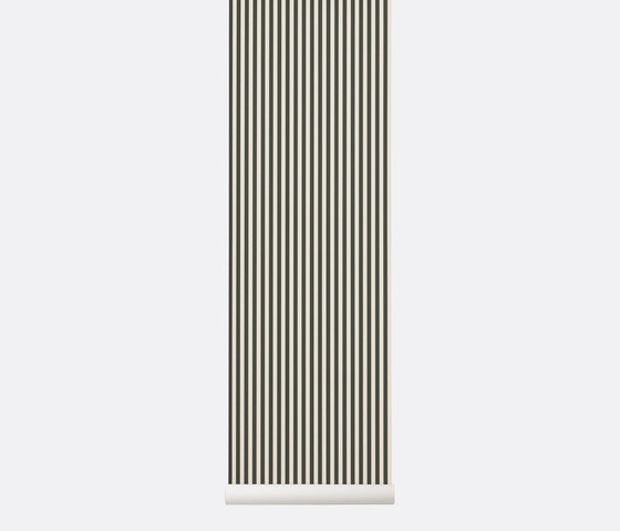 Thin Lines Wallpaper - Green/Off White | Carta parati / tappezzeria | ferm LIVING