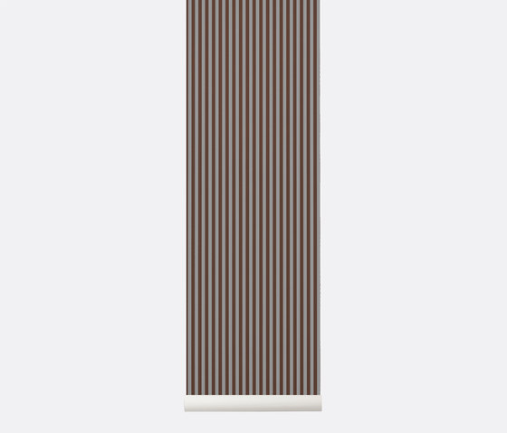 Wallpaper Thin Lines - bordeaux/grey | Revêtements muraux / papiers peint | ferm LIVING