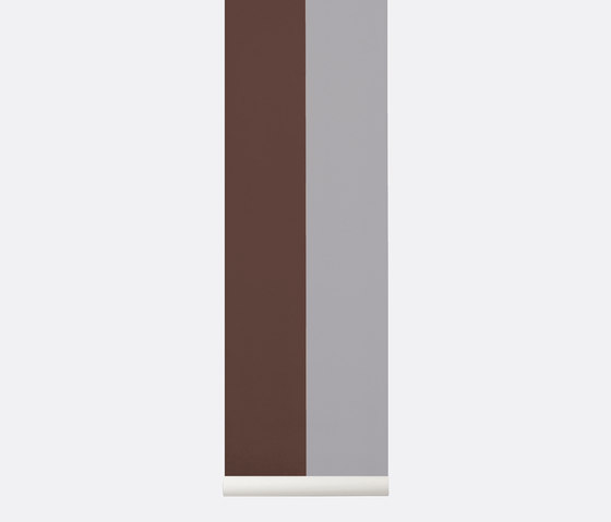 Wallpaper Thick Lines - bordeaux/grey | Wandbeläge / Tapeten | ferm LIVING