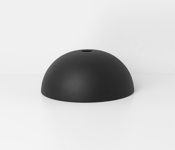 Socket Pendant Low - Black | Dome Shade - Black | Lámparas de suspensión | ferm LIVING