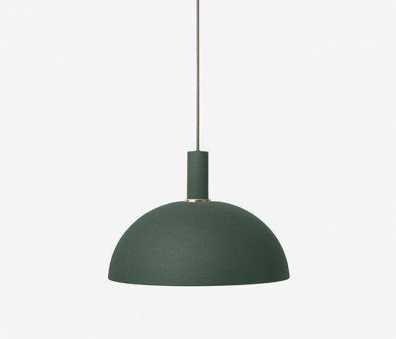 Socket Pendant Low - Dark Green | Dome Shade - Dark Green | Suspended lights | ferm LIVING