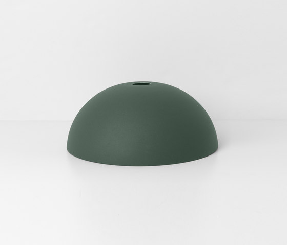 Socket Pendant Low - Dark Green | Dome Shade - Dark Green | Suspensions | ferm LIVING