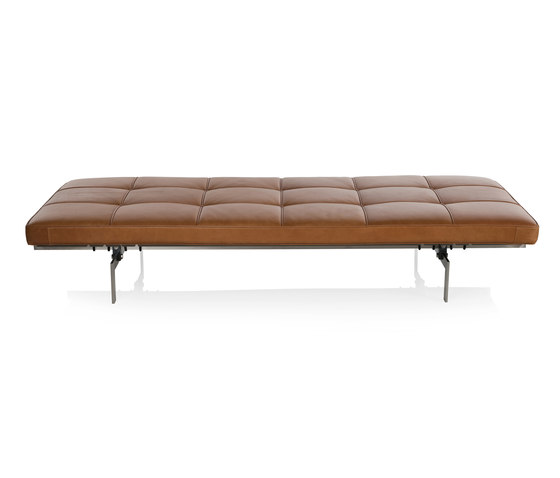 PK80™ | Daybed | Leather | Satin brushed stainless steel base | Lettini / Lounger | Fritz Hansen