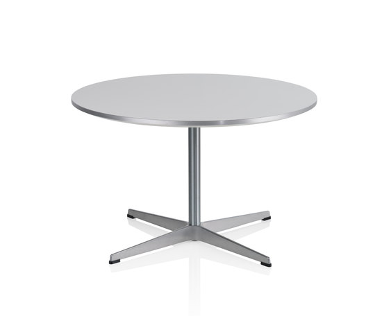 Circular | Coffee Table | A223 | White laminate | Satin polished aluminum | Tavolini bassi | Fritz Hansen