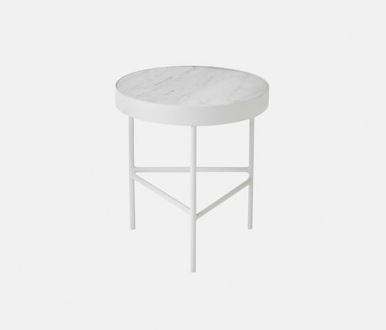 Marble Table - White Bianco Carra - Medium | Tavolini alti | ferm LIVING