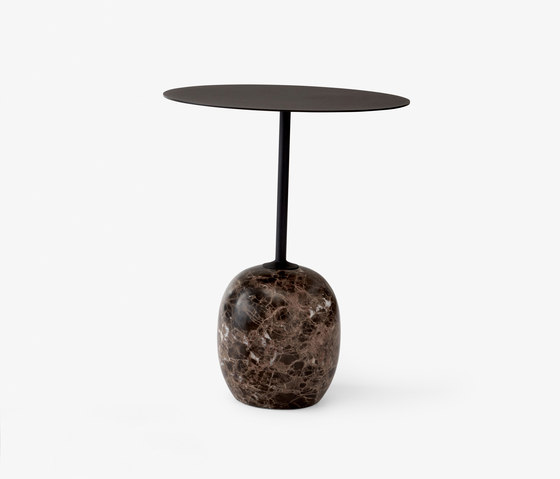 Lato LN8 Warm black w. Emparador marble | Tables d'appoint | &TRADITION