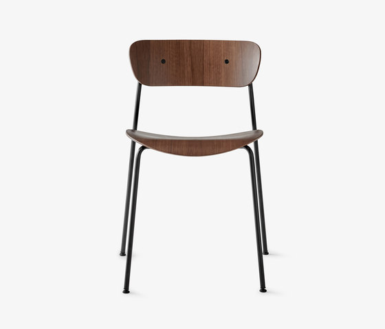 Pavilion AV1 Lacquered Walnut w. Black base | Chairs | &TRADITION