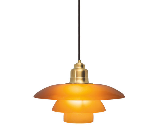 *PH 3½-3 Amber coloured Glass Pendant | Suspensions | Louis Poulsen