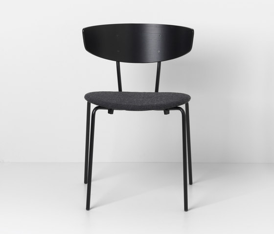 Herman Chair - Black/Seat Dark Grey Mel | Sillas | ferm LIVING