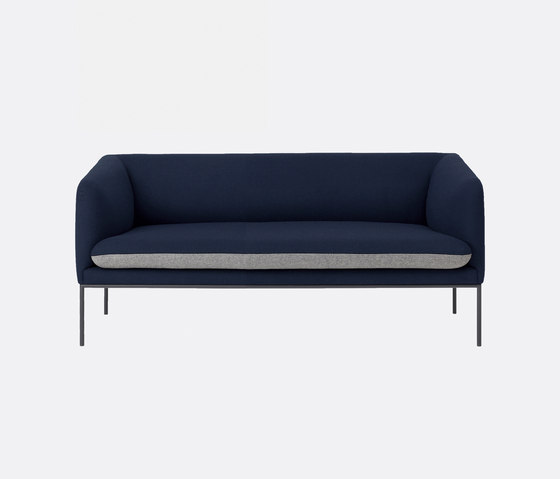 Turn Sofa 2 - Wool - Blue/Light Grey | Sofás | ferm LIVING