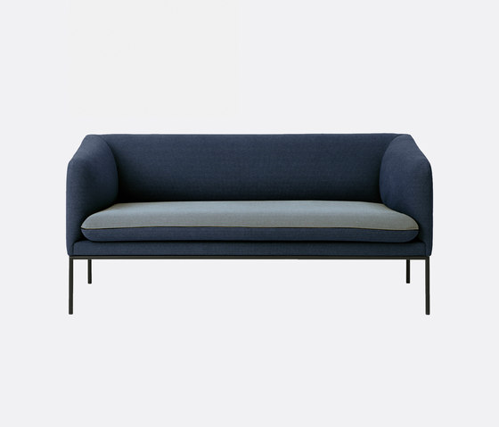 Turn Sofa 2 - Cotton - Blue/Light Grey | Sofas | ferm LIVING
