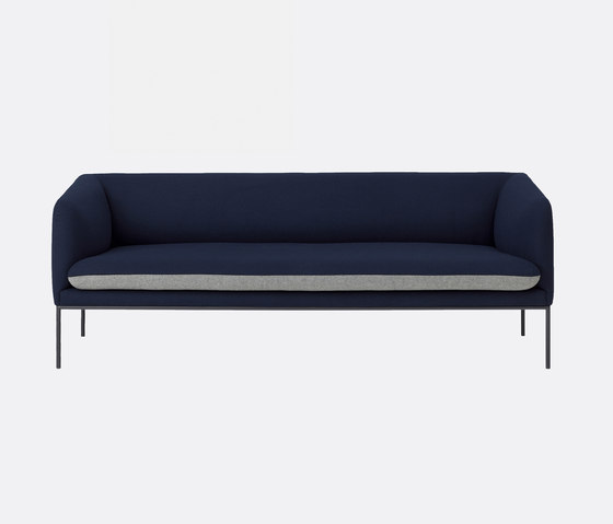 Turn Sofa 3 - Wool - Blue/Light Grey | Sofás | ferm LIVING