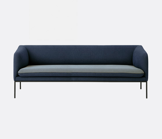 Turn Sofa 3 - Cotton - Blue/Light Grey | Divani | ferm LIVING