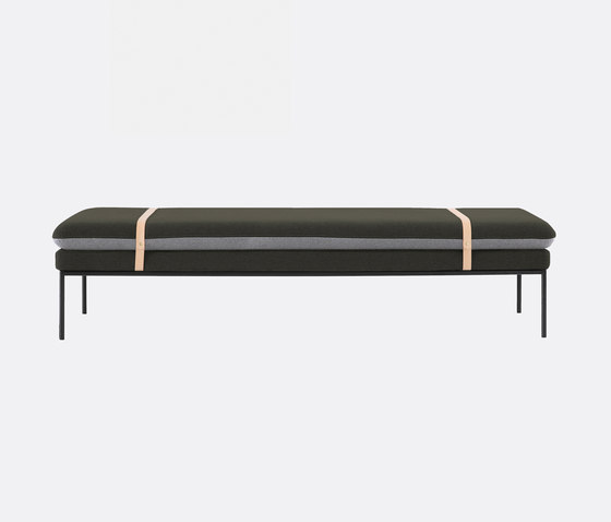 Turn Daybed - Wool - Dk Green/Light Grey | Day beds / Lounger | ferm LIVING