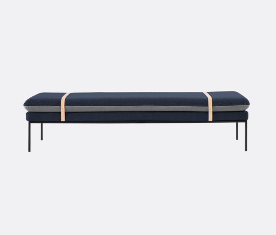 Turn Daybed - Cotton - Blue/Light Grey | Lettini / Lounger | ferm LIVING
