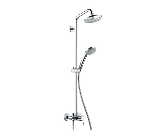 hansgrohe Croma 100 1jet Showerpipe with single lever mixer | Shower controls | Hansgrohe