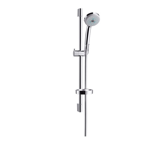 hansgrohe Croma 100 Multi hand shower EcoSmart 9 l/min/ Unica'C wall bar 0.65 m set | Shower controls | Hansgrohe