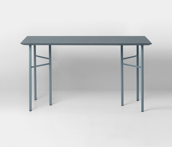 Mingle Table Top - Dusty Blue Linoleum - 135 cm | Linoleum Platten | ferm LIVING