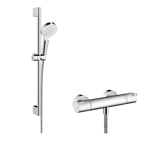 hansgrohe Ecostat 1001 CL Combi 0.65 m with Crometta Vario hand shower | Shower controls | Hansgrohe