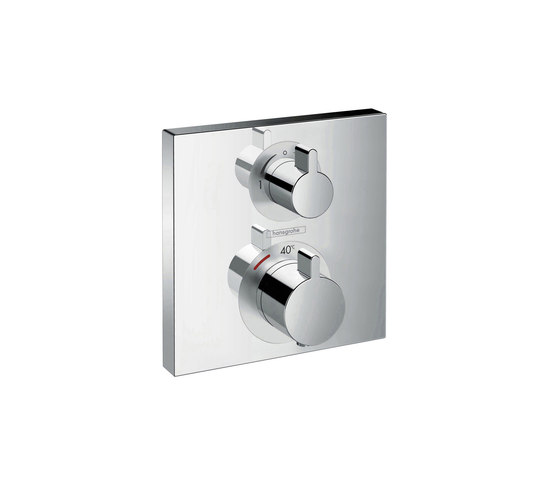 hansgrohe Ecostat Square Ecostat Square termostato con llave de paso e inversor empotrado | Grifería para duchas | Hansgrohe