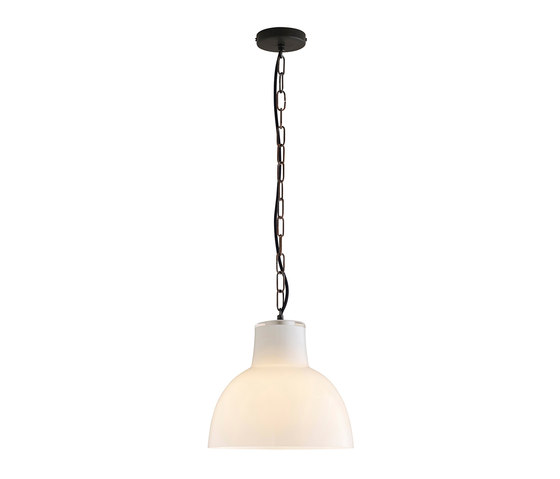 Glass York Pendant, Size 2, Opal and Weathered Brass | Suspensions | Original BTC