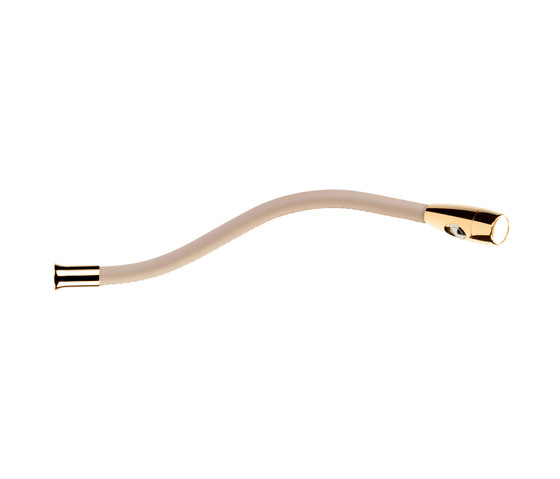 Jet Stream Through the Bedhead Light, gold plated with beige leather | Appliques murales | Original BTC