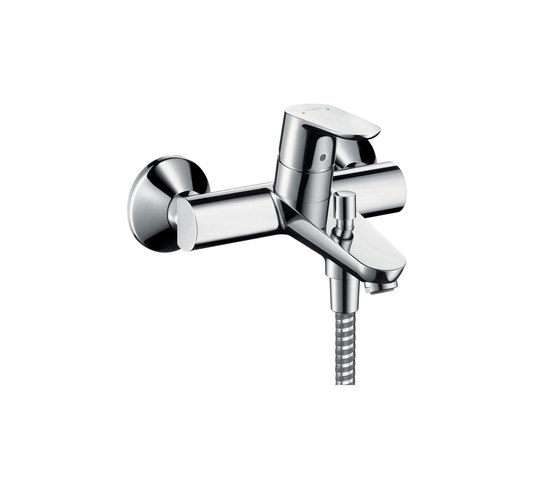 hansgrohe Focus Single lever bath mixer for exposed installation with Eco ceramic cartridge (with 2 flow rates) | Bath taps | Hansgrohe