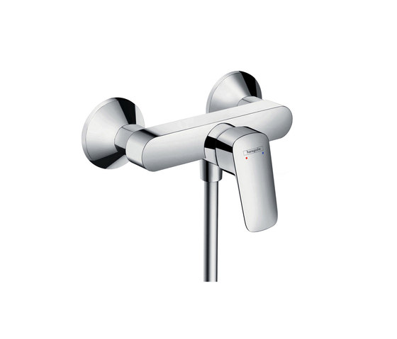 hansgrohe Logis Single lever shower mixer for exposed installation with Eco ceramic cartridge (with 2 flow rates) | Bath taps | Hansgrohe