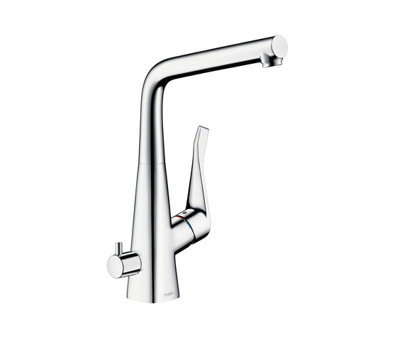 hansgrohe Metris Single lever kitchen mixer 320 with device shut-off valve | Kitchen taps | Hansgrohe