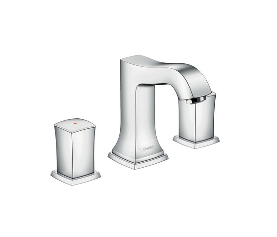 hansgrohe Metropol Classic 3-hole basin mixer 110 with zero handle, with pop-up waste set | Wash basin taps | Hansgrohe