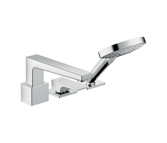 hansgrohe Metropol 3-hole rim mounted single lever bath mixer with lever handle | Bath taps | Hansgrohe