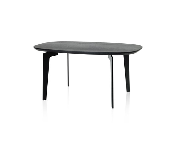 Join™ | Coffee table | FH21 | Solid wood - black stained oak | Black steel base | Coffee tables | Fritz Hansen