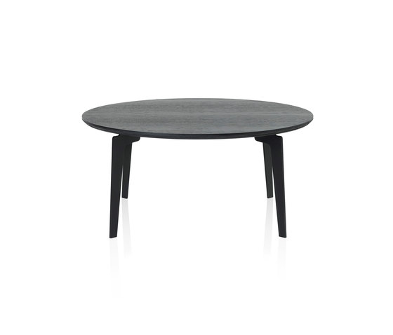 Join™ | Coffee table | FH41 | Solid wood - black staind oak | Black steel base | Mesas de centro | Fritz Hansen